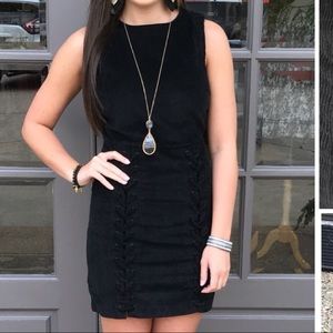 She & Sky Black Corduroy Dress